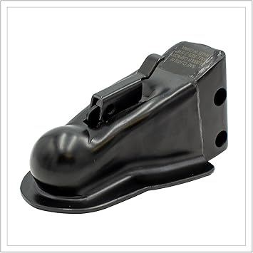 USA GH25330 Channel-Mount Adjustable Trailer Coupler, 2-516-Inch Hitch Ball, 14,000 lbs, Black