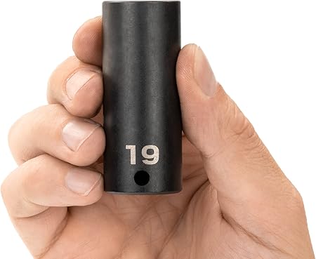 TEKTON 38 Inch Drive x 19 mm Deep 12-Point Impact Socket SID13319