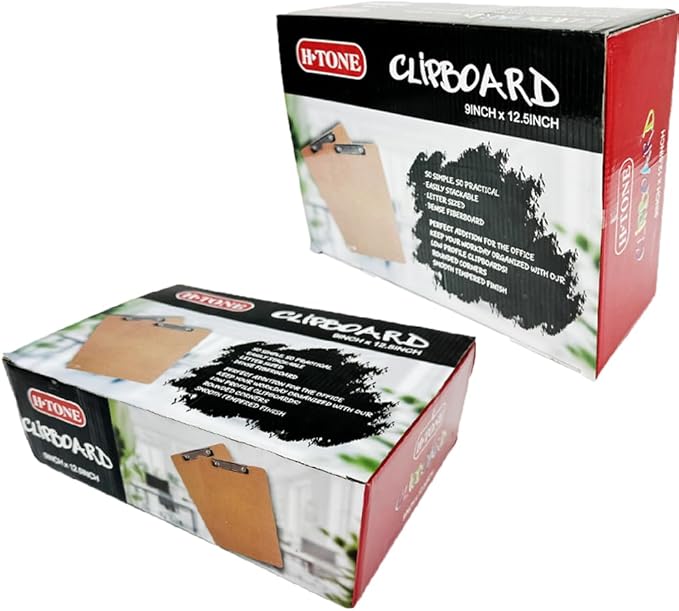 Clipboard Set of 6, Suitable for Classroom, Students, Children, A4 Standard clipboard Size 9 x 12.5 with Thin Clips, Office Supplies, School Supplies.