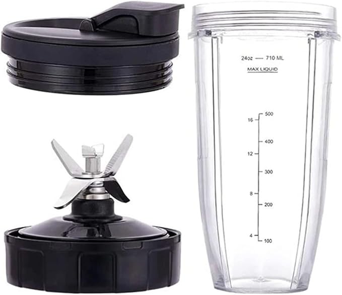Blender Replacement Parts, 24Oz Cup 7 Fins Extractor Blade,Compatible For Nutri Ninja Auto IQ BN801 SS101 BL480-30 BL641