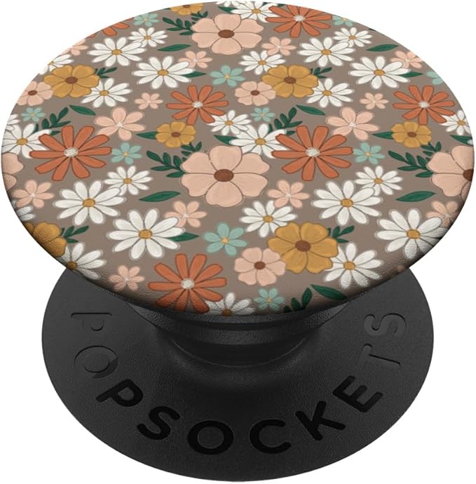 Minimal Summer Flowers Boho Floral Bloom Cute Aesthetic PopSockets Adhesive PopGrip