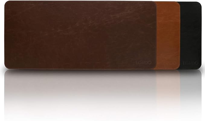 Londo Leather Extended Mouse Pad a Large Desk Mat for Office Gaming, Smooth Writing Surface, Non-Slip Base, Durable Stylish Workspace Accessory