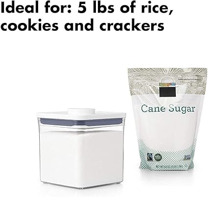 OXO Good Grips POP Container 2.8-Quart Square Airtight Food Storage for Sugar and More (Set of 4)