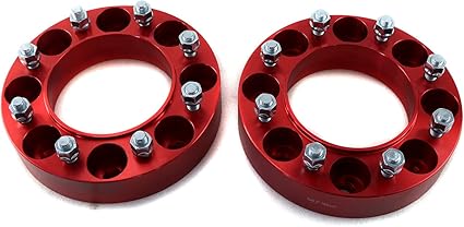 2" Wheel Spacers 8 Lug for Skid Steer Loader, Bolt Pattern 8x8 丨Hub Bore 6"/154mm, 9/16" Studs, Compatible with Bobcat Case CAT John Deere New Holland (Pack of 2)
