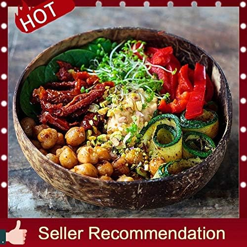 12-15cm Natural Coconut Bowl protection wooden bowl Coconut Wood tableware Spoon Set coco smoothie Coconut Kitchen Environmental (bowl)