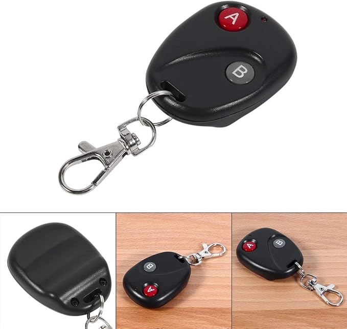 FTVOGUE 433MHz Remote Control, Remote Control Key Garage Gate Door Transmitter 433MHz Plastic Black 2 Keys, Remote Control Transmitters, Other Garden Tools