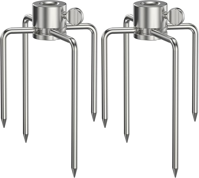 Onlyfire 6007 Stainless Steel Grill Rotisserie Meat Forks(1-Pair)- Only Fits 516" Square Spit Rods