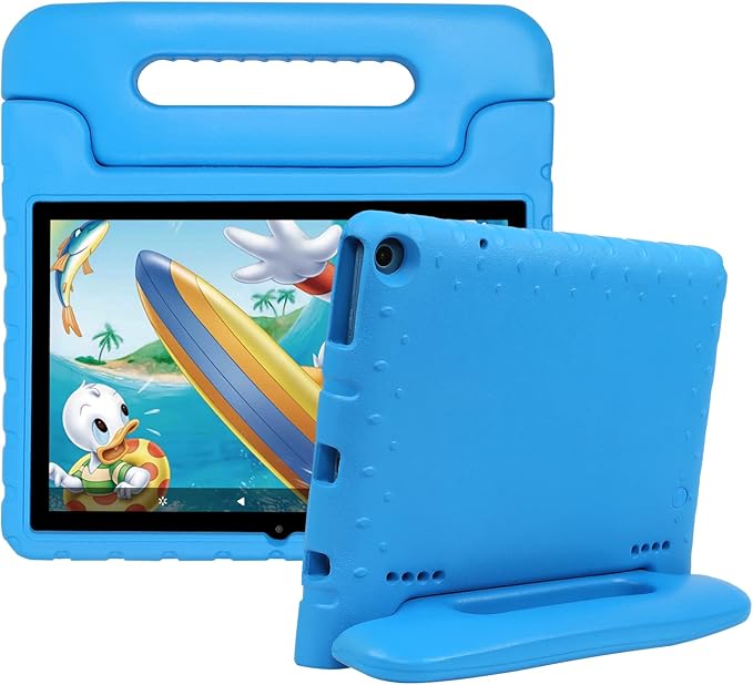 Kids Case for Onn 10.1 Gen 3 Tablet (2022 Model:100071485) Kids 10.1 Inch Android Tablet Onn 10.1 Gen 3 Case with Handle EVA Foam Shockproof Washable Cover for Adults, Kids (Blue)