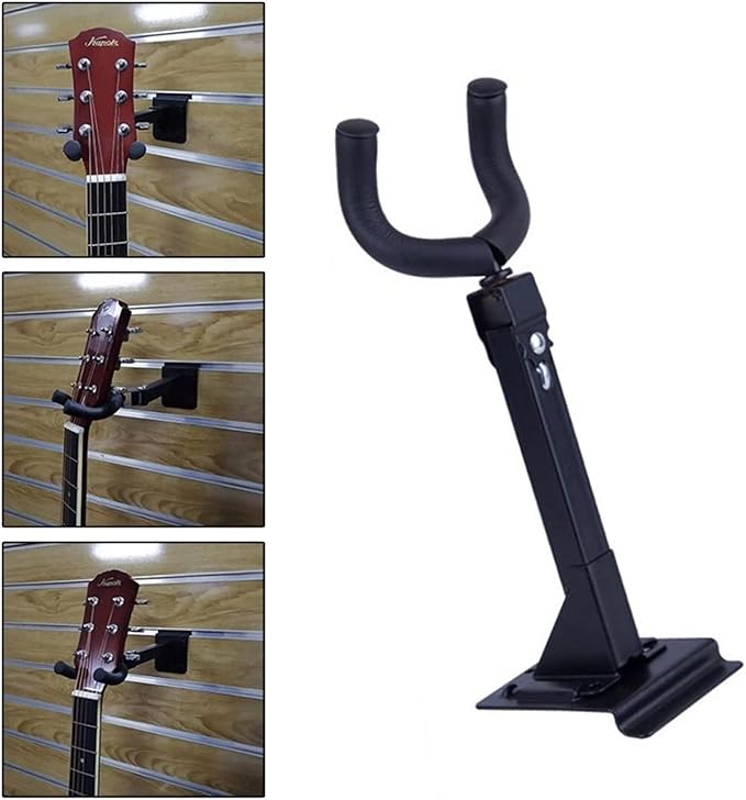 2 Pcs Adjustable Swivel Universal Guitar Hanger Stands Wall Mount Hook Holder Rack for Acoustic Guitar Ukulele Violin Bass Accessories