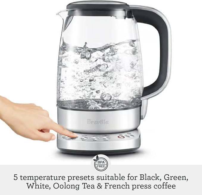 Breville BKE830XL IQ Kettle Pure Water Heater, 57 oz, Brushed Stainless Steel