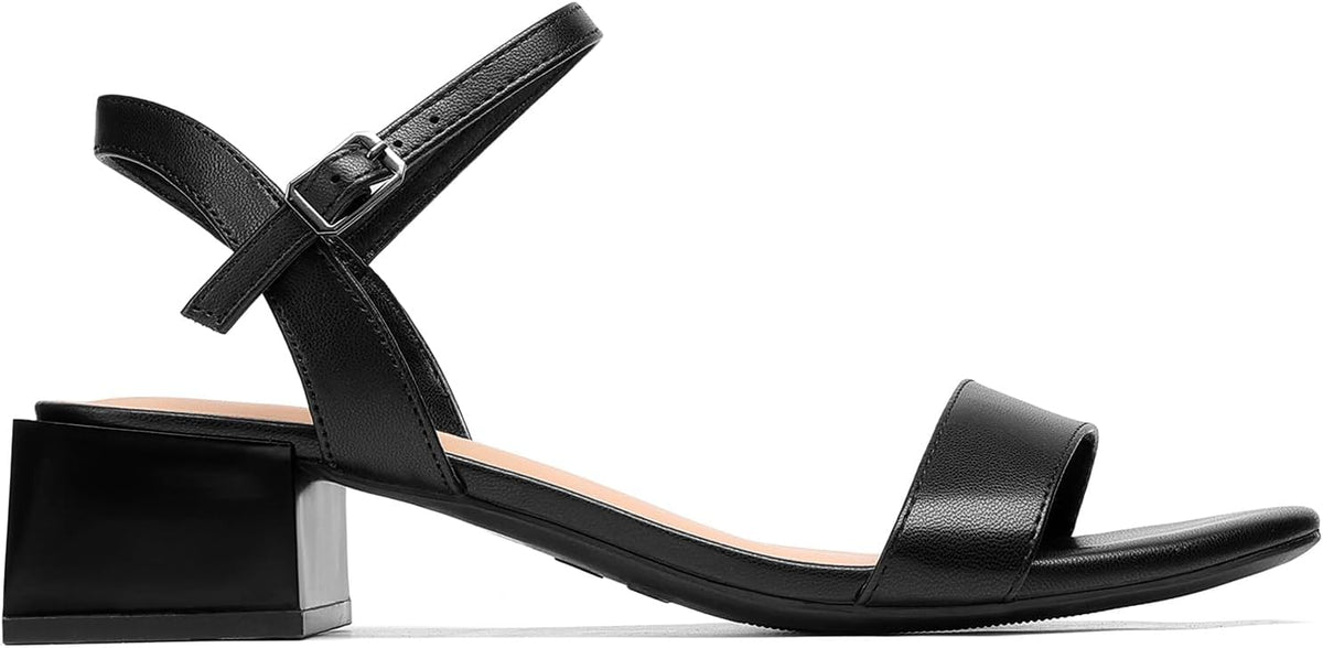 DREAM PAIRS Women's Low Heels for Women Classic Open Toe Ankle Strap Block Chunky Heel Sandals Holiday Party Wedding Dress Pumps Shoes