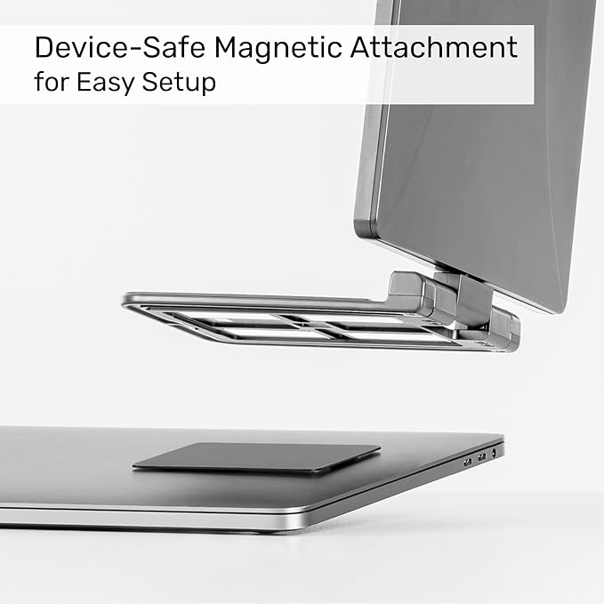 SideTrak Swivel 14" Patented Attachable Portable Monitor for Laptop FHD TFT Laptop Dual Screen Mac, PC Chrome Compatible Fits All Laptops Powered by USB-C or Mini HDMI (Light Silver)