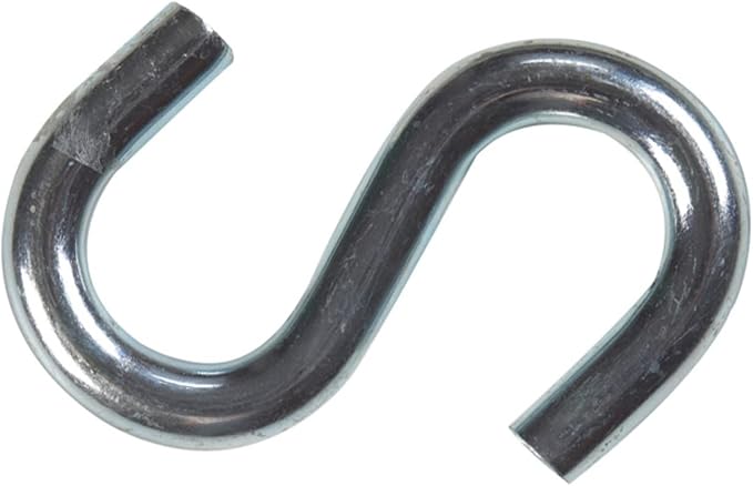 Hampton Small Zinc-Plated Silver Steel 2.5 in. L S-Hook 250 lb. 1 pk