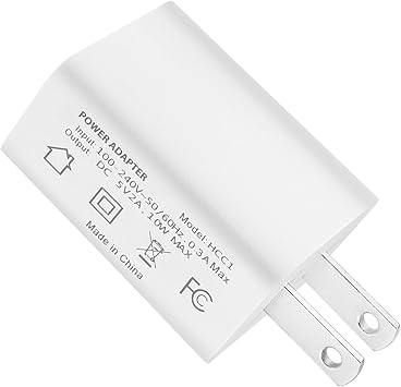 USB Wall Plug Charger Adapter, BENACES AC Power Connector, 5V 2A Power Charging Block Adapter Converter for Cell Phone, Computer, Camera, Bedside Lamp, Fan, LED Light String
