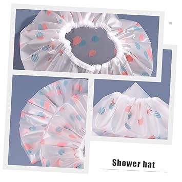 Beaupretty Women's Large Shower Cap Thick Hair Cap for Women Waterproof Shower Hair Cap 2pcs Set Delicate Design