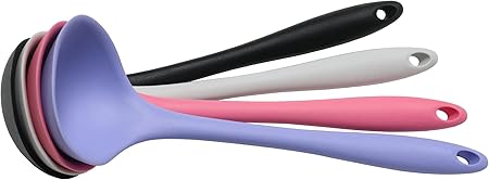 Chef Craft Premium Silicone Cooking Ladle, 11.25 inch, Black