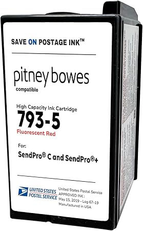 Save On Postage Ink Compatible with PB 793-5 Postage Meter Ink for SendPro C SendPro+ DM Series Mailing System and DM100, DM100i, DM125i, DM150i, DM175i, DM200L DM225 P700 Postage Meters (35 ML)