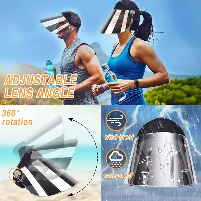 WAYCOM Sun Cap, Sun Visor Hat - UV Protection Hat -Premium UPF 50 Hat for Hiking, Golf, Tennis, Outdoors