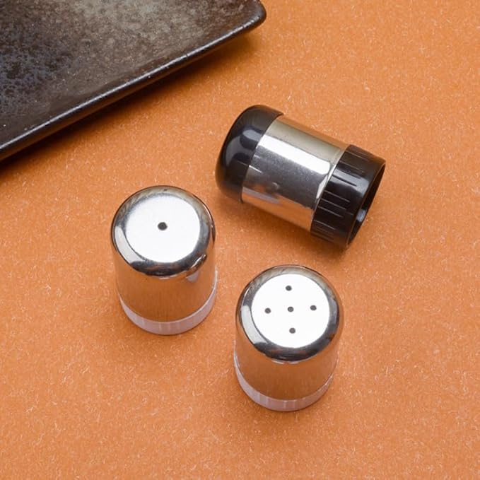Silver Sugar Shakers Spice Salt Pepper Organizer Container Dust-proof Stainless Steel Salt and Pepper Mill Sets
