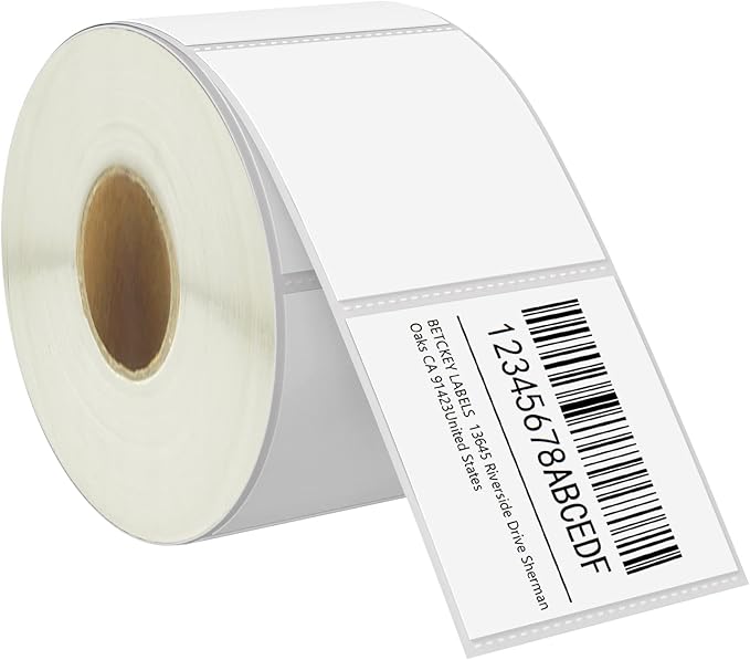BETCKEY - 2.25" x 2" (57 mm x 51 mm) UPC Barcode Address Labels Compatible with Zebra Rollo Label Printer,Premium Adhesive Perforated 1 Rolls, 700 Labels