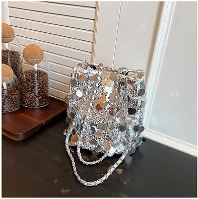 Womens Shoulder Bag Sequin Purse Crystal Clutch Evening Bag Sparkle Purse Mob Wife Aesthetic