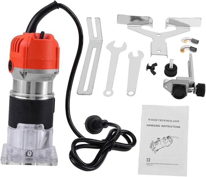 800w Woodworking Slotting Tool Electric Wood Trimmer Grooving Machine Wood Laminator Router for Decorations