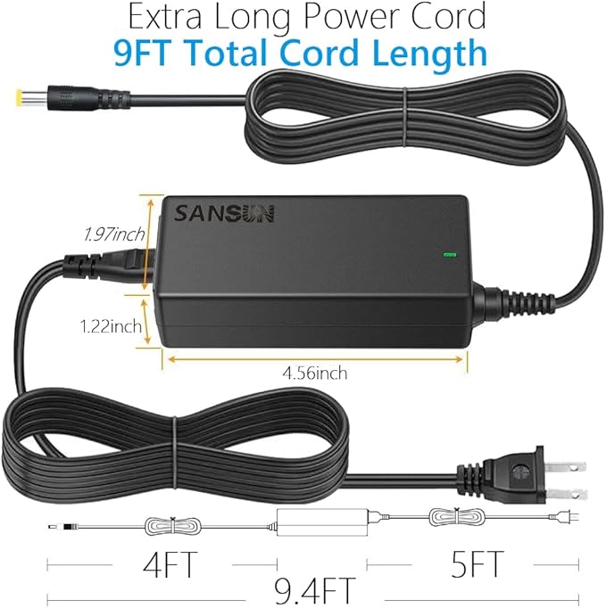 12V 5A Power Supply, AC 120V to DC12V 5.5x2.1mm Jack Converter, 12 Volt LED Driver 60W Adapter Transformer for Strip Lights, Surveillance Cameras, External HDD, Monitor, CCTV (Pack of 1)