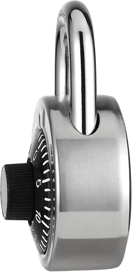 FIGODE Locker Lock, 2 in. Combination Lock, Keyless Padlock for Gym and School Lockers, Black Dial Lock, 2 Pack