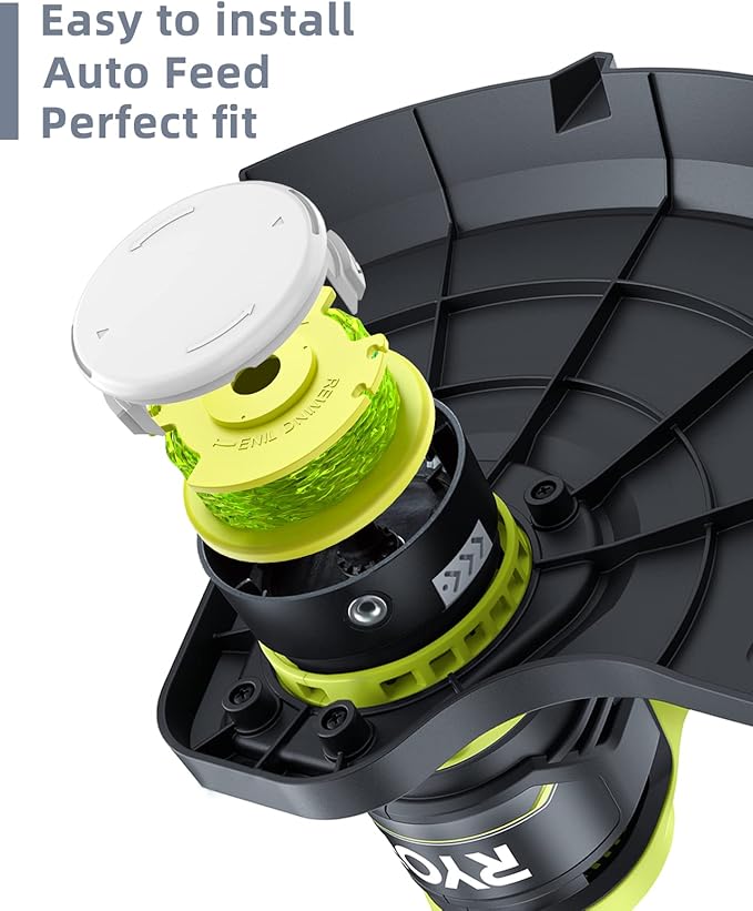 Weed Wacker String Compatible with Ryobi One Plus AC80RL3, 0.08'' String Trimmer Line,Weed Eater String Compatible with Ryobi 18V, 24V, 40V Trimmers(10 Replacement Spool, 2 Trimmer Cap Cover)