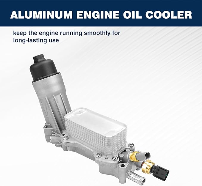 Aluminum Engine Oil Filter Housing For 2011-2016 Chrysler 200 300 Dodge Charger Challenger Journey Caravan Durango Avenger, Wrangler, Ram ProMaster 3.6L