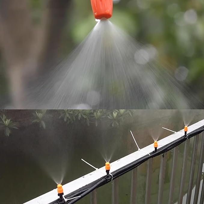 Atomizing Nozzle 14 Inch Adjustable Atomizing Nozzle Sprayers for Garden Greenhouse Agricultural Drip Irrigation System 10PCS