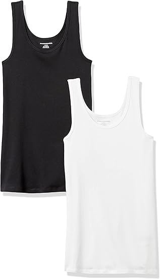 Essentials Women's Slim-Fit Tank Top, Pack of 2
