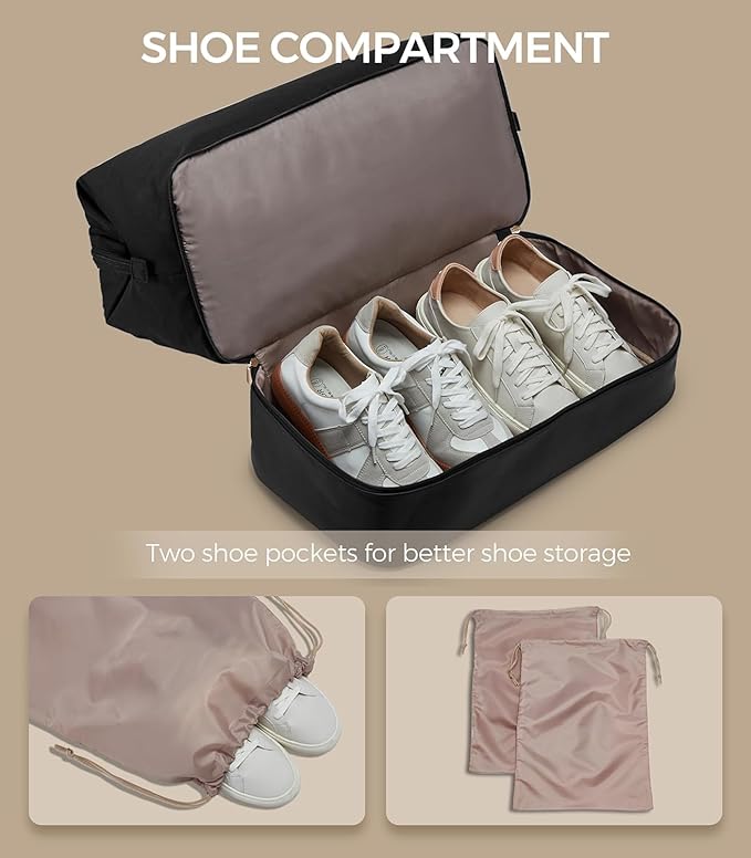 Weekender Bags for Women, Large Travel Duffel Bag with Shoes Compartment, Carry On Overnight Tote Bags with Toiletry Bags, Gym Duffel Bags with Wet Pocket, Hospital Bags for Labor and Delivery