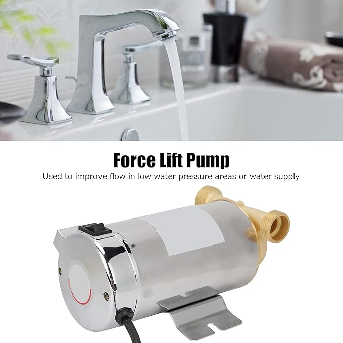WG-100 Booster Pump, Small Automatic Water Pressure Booster Pump, Power Water Pumps, Used in Shower Room or Garden, 100W(US Plug 110V)