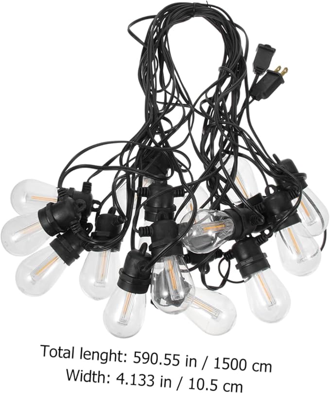 Veemoon 15M Decorative String Lights Led String Light for Outdoor Waterproof Camping Lamp US Plug