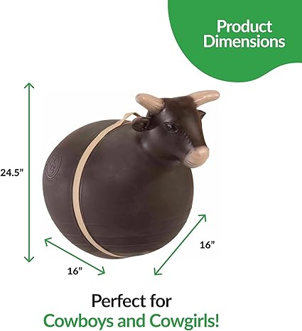 Big Country Toys Bouncy Bull Kids Toys - Rodeo Ride On Toys for Ages 3 - Bouncy Animals for Toddlers - Inflatable Kids Hopper Toy with Hand Pump