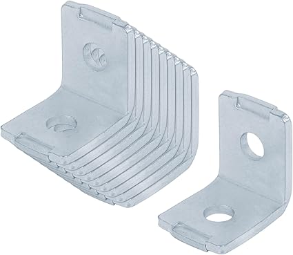 10 Pcs 2 Hole L 90 Degree Angle Bracket for 1-58" Strut Channel, No Twist Corner Bracket
