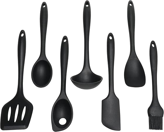Chef Craft Premium Silicone Cooking Ladle, 11.25 inch, Black