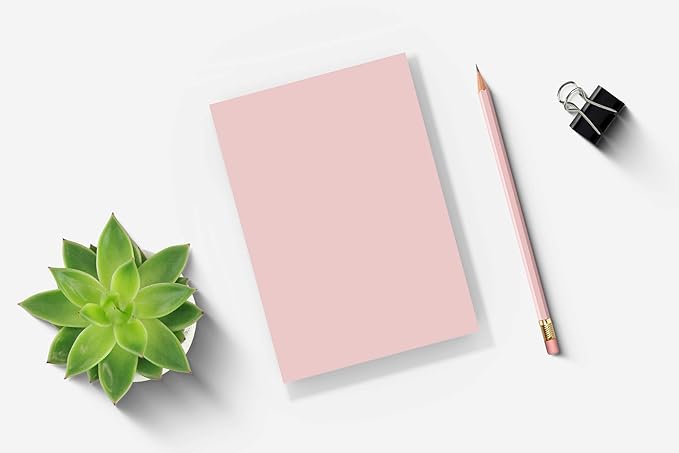 MADE IN USA – Debra Dale Designs Pink Note Pads 5"x7" – 7 Pads, 50 Sheets Each – 20lb Bond Memo Paper for Office Notes & Everyday Writing