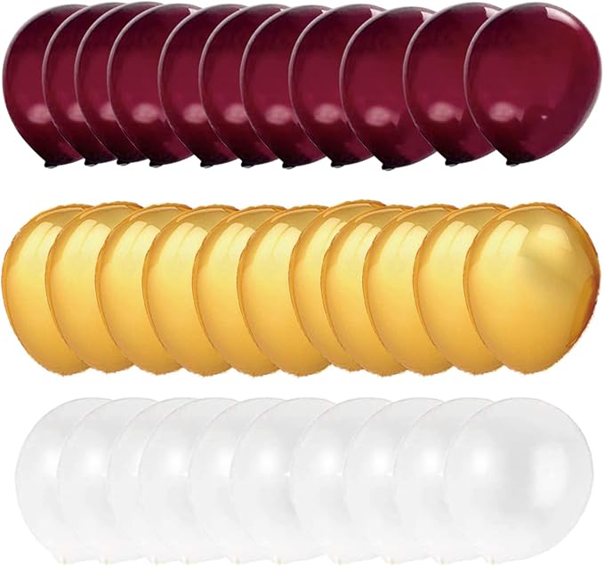 Graduation Decorations Maroon Gold 2025 Burgundy Gold Balloons Birthday Decorations30Pcs 2025 Burgundy Graduation Party DecorationsWedding