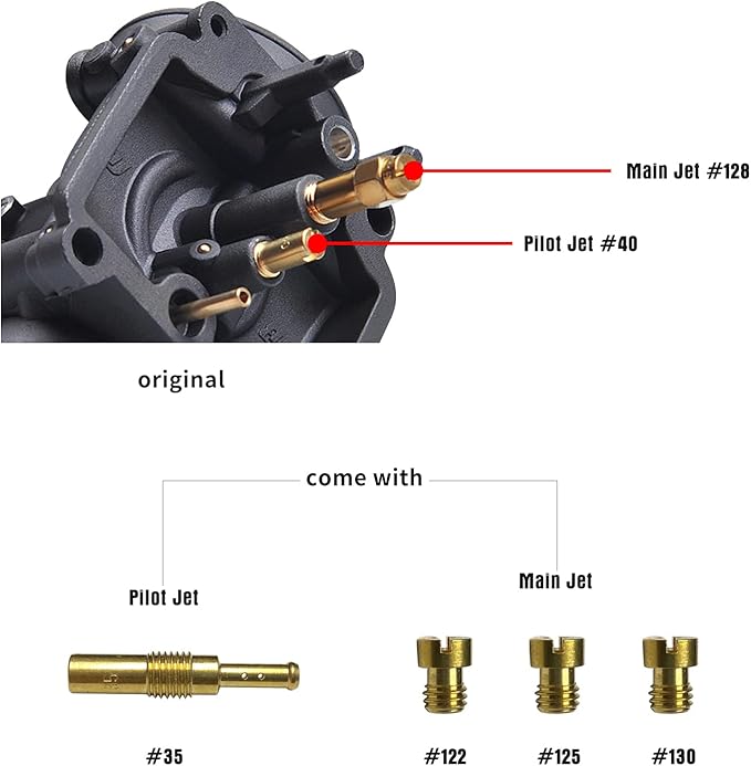 NIBBI PE30mm Carburetor 250cc Replacement High Performance with Carb Jets, Fit 250cc-300cc YAMAHA KAWASAKI SUZUKI Apollo SSR TTR KYMCO SYM TAOTAO ATV Dirt Bike Pit Bike GY6 Motorcycle Scooter Hawk250