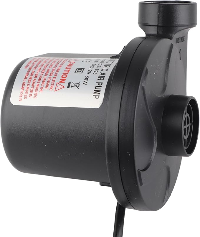 12V DC Electric Air Pump Inflator with 3 Nozzles for Inflatables Mattress Raft Bed Boat Nozzles of Different Size in The Electric Air Mattress Pumps Allowing You