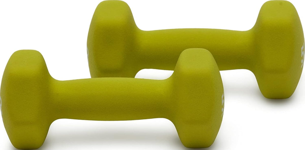 Basics Neoprene Dumbbell Hand Weights for Exercise and Muscle Toning ( 5LB )