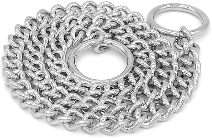 Herm Sprenger - Chrome Plated Steel Dog Training Collar - Narrow Round Links Slip Dog Chain - for Small Medium Large Dogs - Professional Training Collar - Made in Germany (22 inches (55 cm))