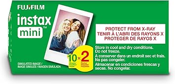 FUJIFILM Instax Mini Instant Film Twin Pack (White), 20 photos