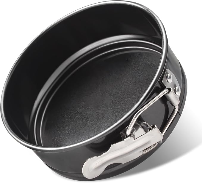 Cheesecake Pan Set, 4789 inch Nonstick Leakproof Springform Pan for Mini Cheesecakes, Pizzas, Quiches (Black, 4 inch)