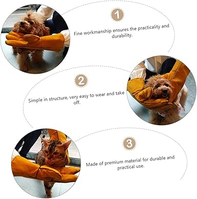 1PCS Gloves Protective Glove Bird Training Gloves Cat Handling Gloves Bird Gloves Bite Proof Animal Handling Gloves leather Parrot cat gloves