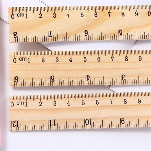 15/20/30cm Wooden Straight Rulers Measuring Drafting Rulers, Inches Centimeter Metric Straight Rulers Home Office Supplies(30cm)