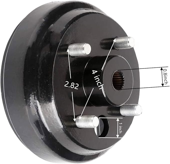 Golf Cart Brake DrumHub Assembly (Electric) for EZGO TXT Golf Carts Replace 19186G1