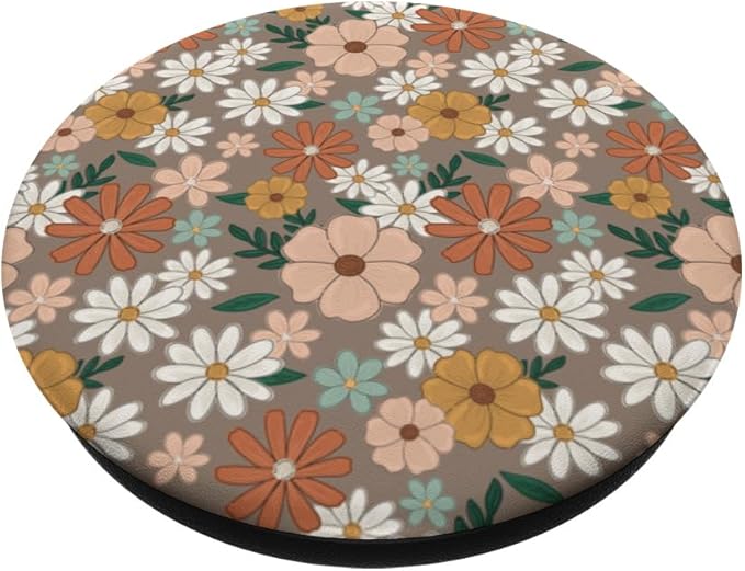 Minimal Summer Flowers Boho Floral Bloom Cute Aesthetic PopSockets Adhesive PopGrip